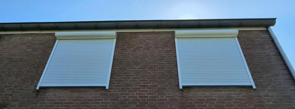 2x Rolluiken Halfrond (1.57m x 1,70m.), Doe-het-zelf en Verbouw, Rolluiken, Ophalen, Gebruikt, Wit, 150 tot 200 cm