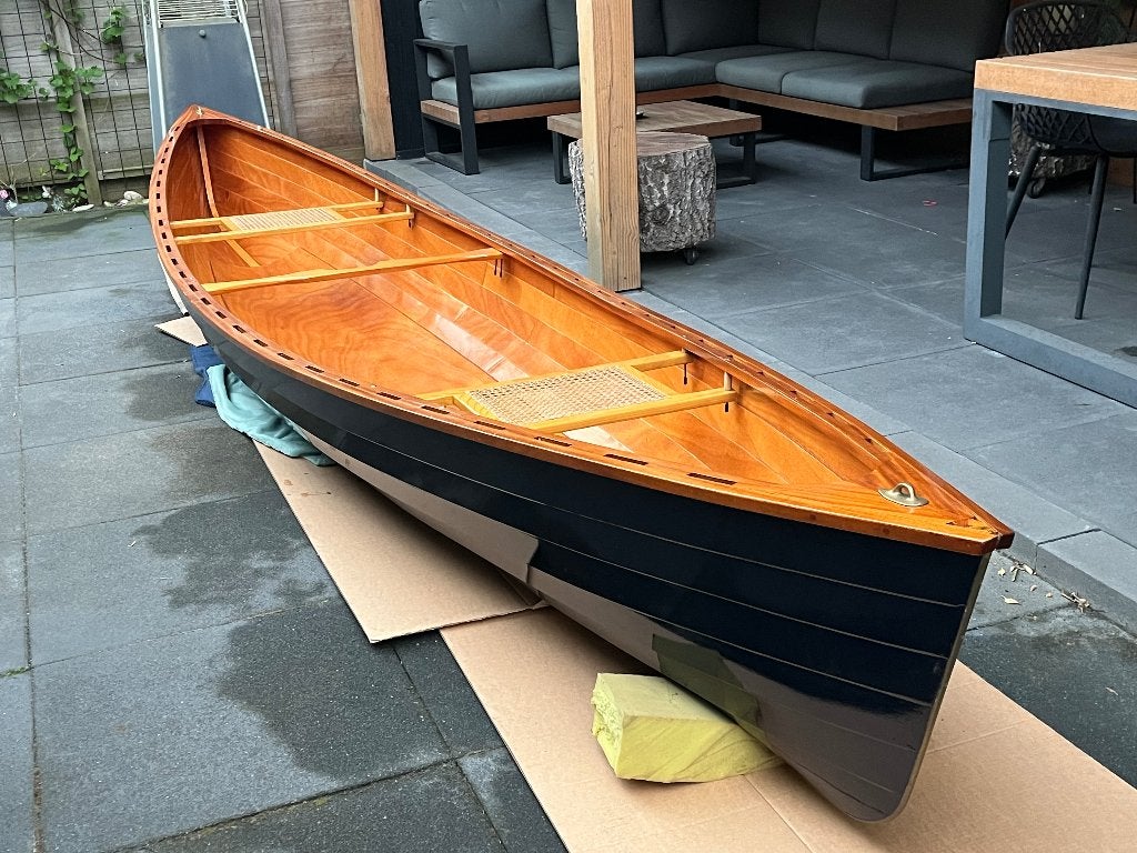 moderne Canadese kano 17 ft, Ophalen, Met peddels, Twee personen, Zo goed als nieuw