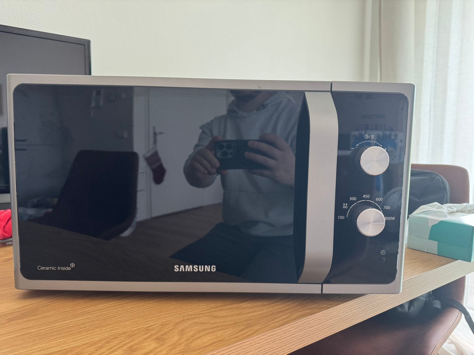 Magnetronoven samsung MS23F301EAS, Witgoed en Apparatuur, Ophalen, Draaiplateau, Vrijstaand, Magnetron