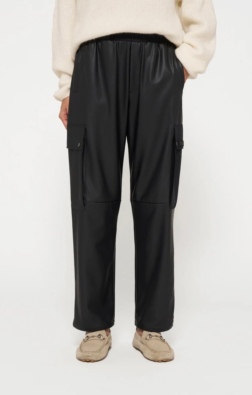Nieuw! 10 days zwarte leatherlook cargo broek maat S, Zwart, Nieuw, Ophalen of Verzenden, Maat 36 (S)