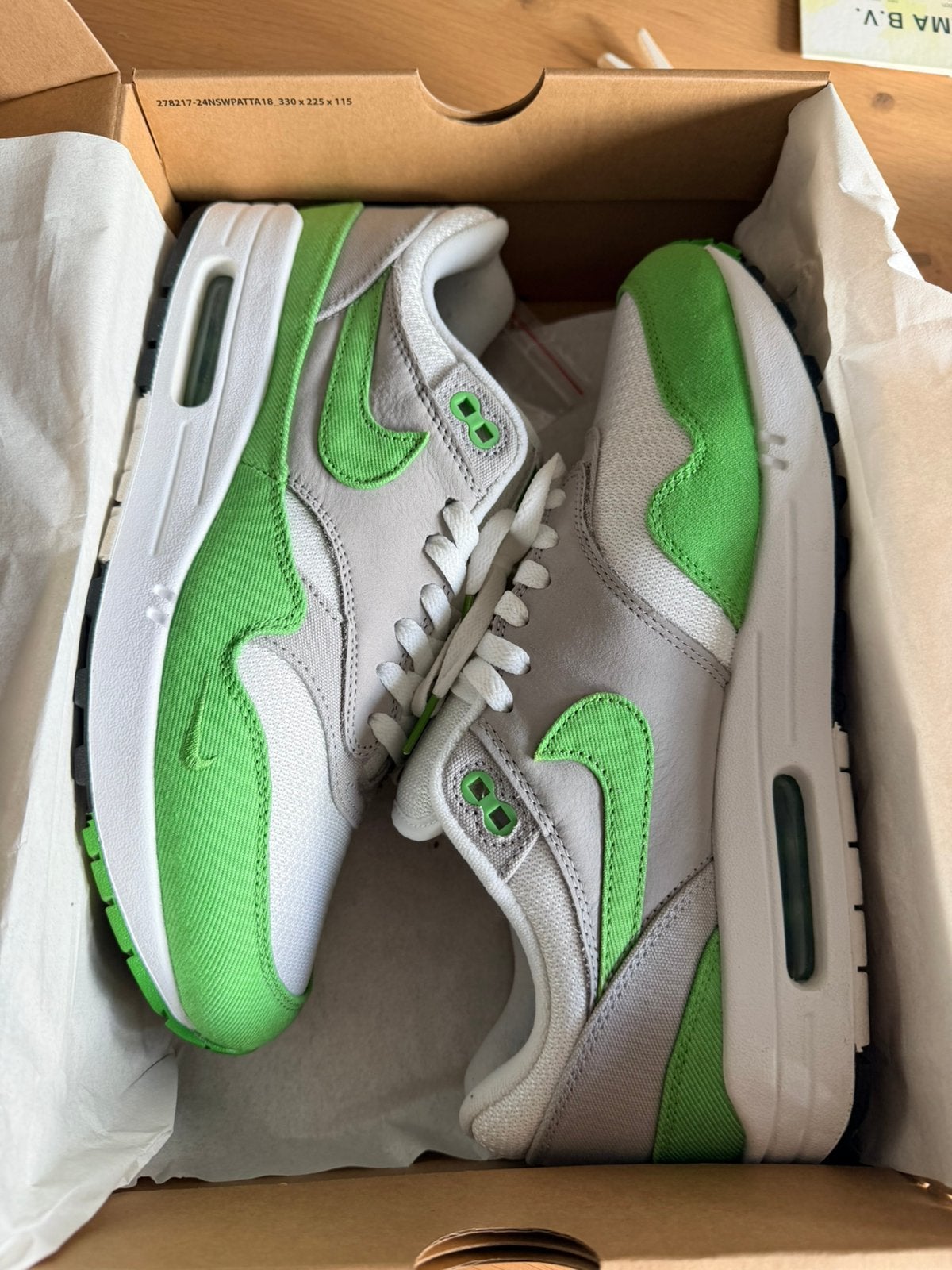 Nike air max 1 Patta Chlorophyll maat 44, Ophalen of Verzenden, Zo goed als nieuw, Sneakers of Gympen
