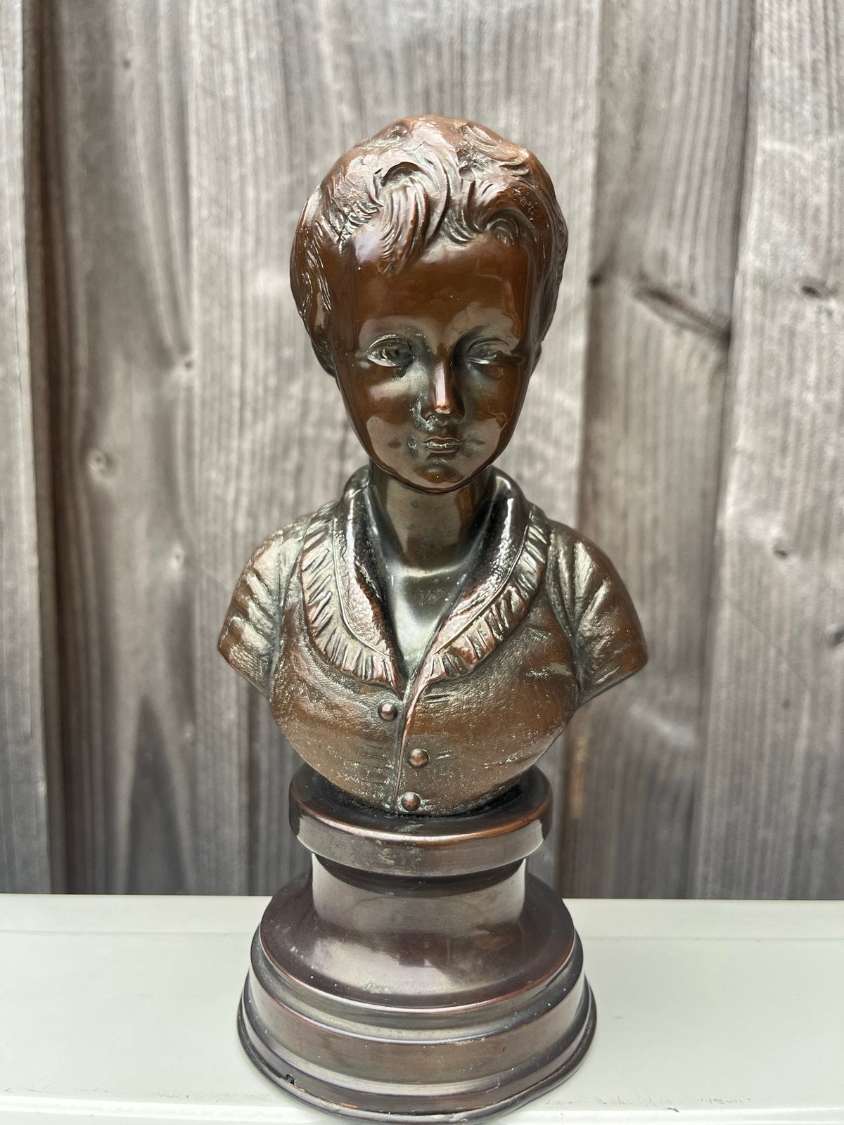 Buste kind 19 cm gesigneerd ‘Gabo’, Ophalen of Verzenden, Gebruikt, Mens