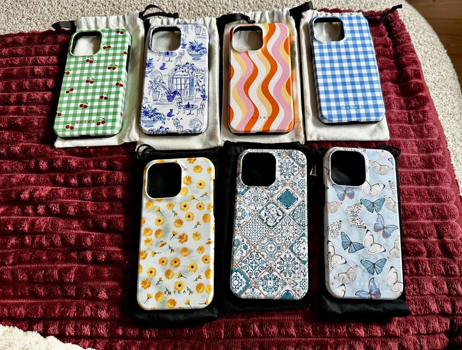 7x BURGA hoesje iPhone 14 pro max, IPhone 14 Pro Max, Gebruikt, Ophalen of Verzenden, Meerkleurig