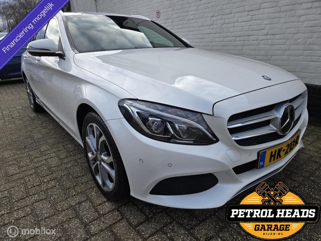 Mercedes C350e | Diamantwit | Distronic+ | 360° | Luchtveri, Auto's, Automaat, Achterwielaandrijving, Gebruikt, Wit