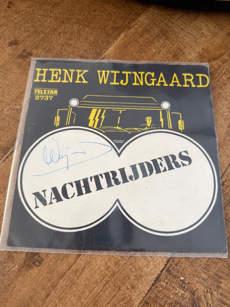 Henk Wijngaard-Nachtrijders incl handtekening, 7 inch, Single, Ophalen of Verzenden, Zo goed als nieuw