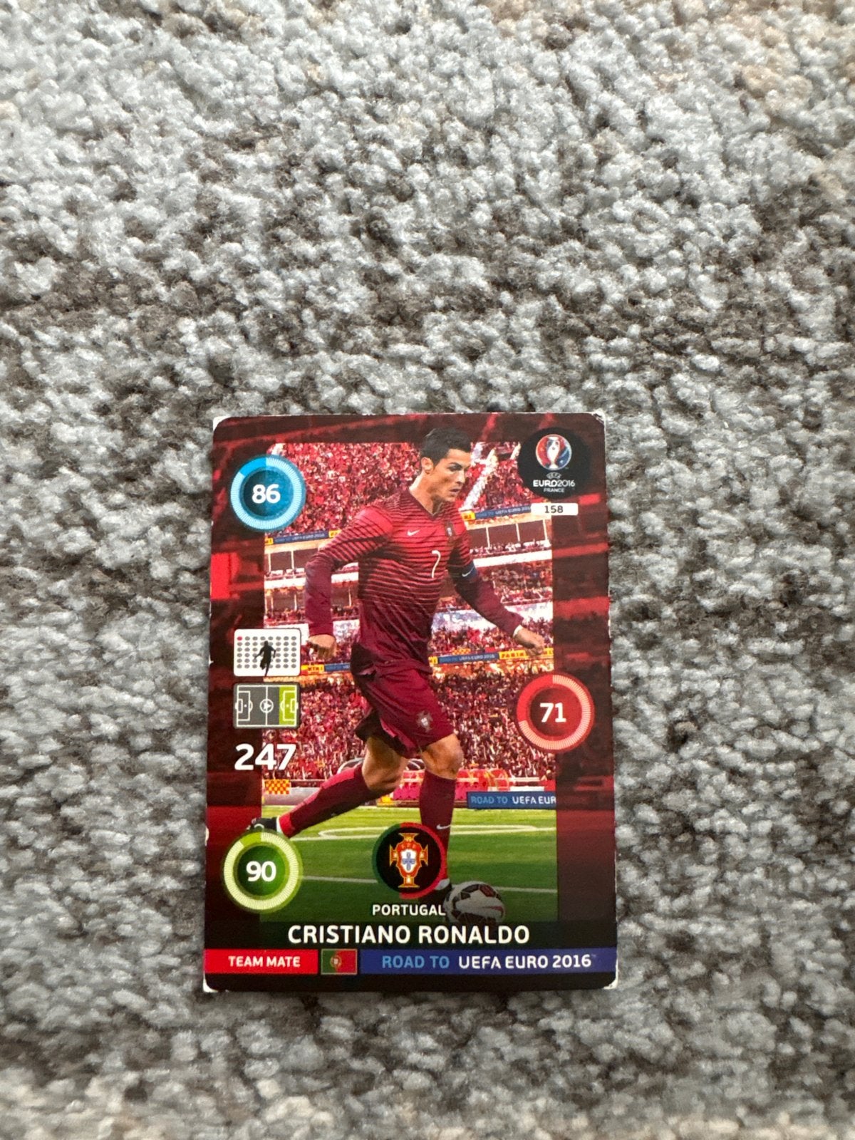 Cristiano Ronaldo Panini Adrenalyn XL Road to UEFA Euro 2016, Ophalen, Gebruikt, Buitenlandse clubs, Spelerskaart