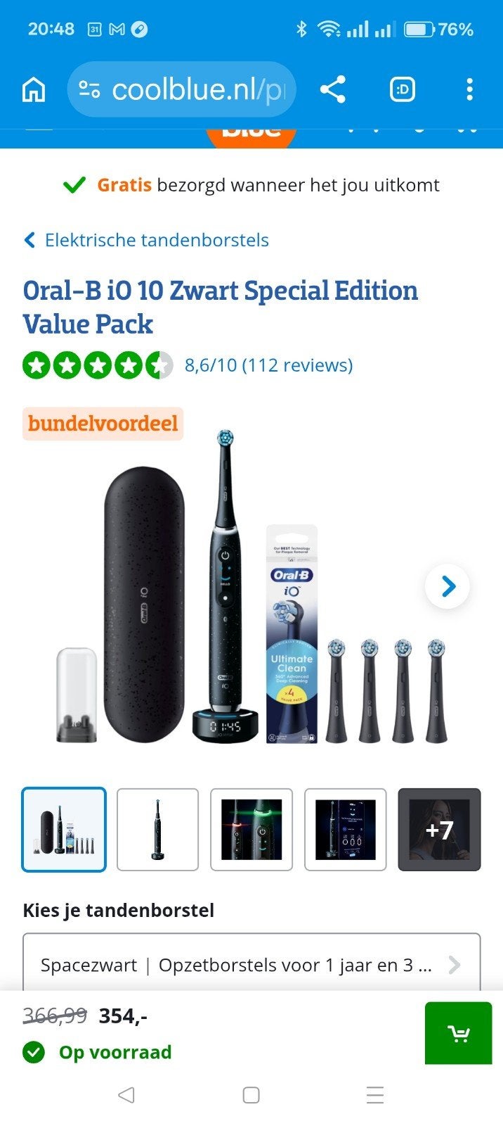 Oral B IQ 10 with travel case and 4 brushes, Ophalen of Verzenden, Nieuw, Mondverzorging