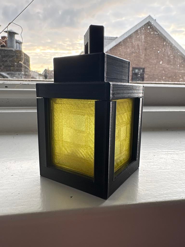 Minecraft Lantaarn - 3D Geprint Decoratie Item, Verzenden, Zo goed als nieuw