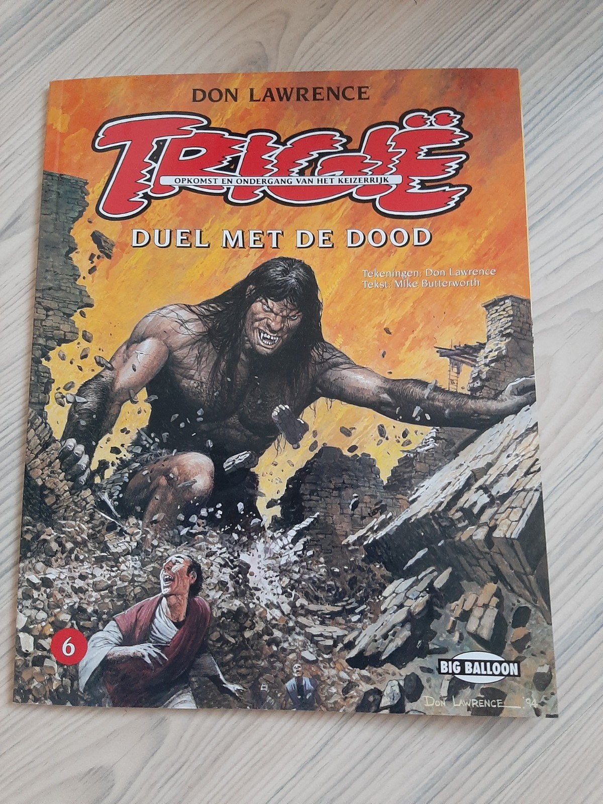 Trigie 6: Duel met de Dood - Don Lawrence stripboek, Ophalen of Verzenden