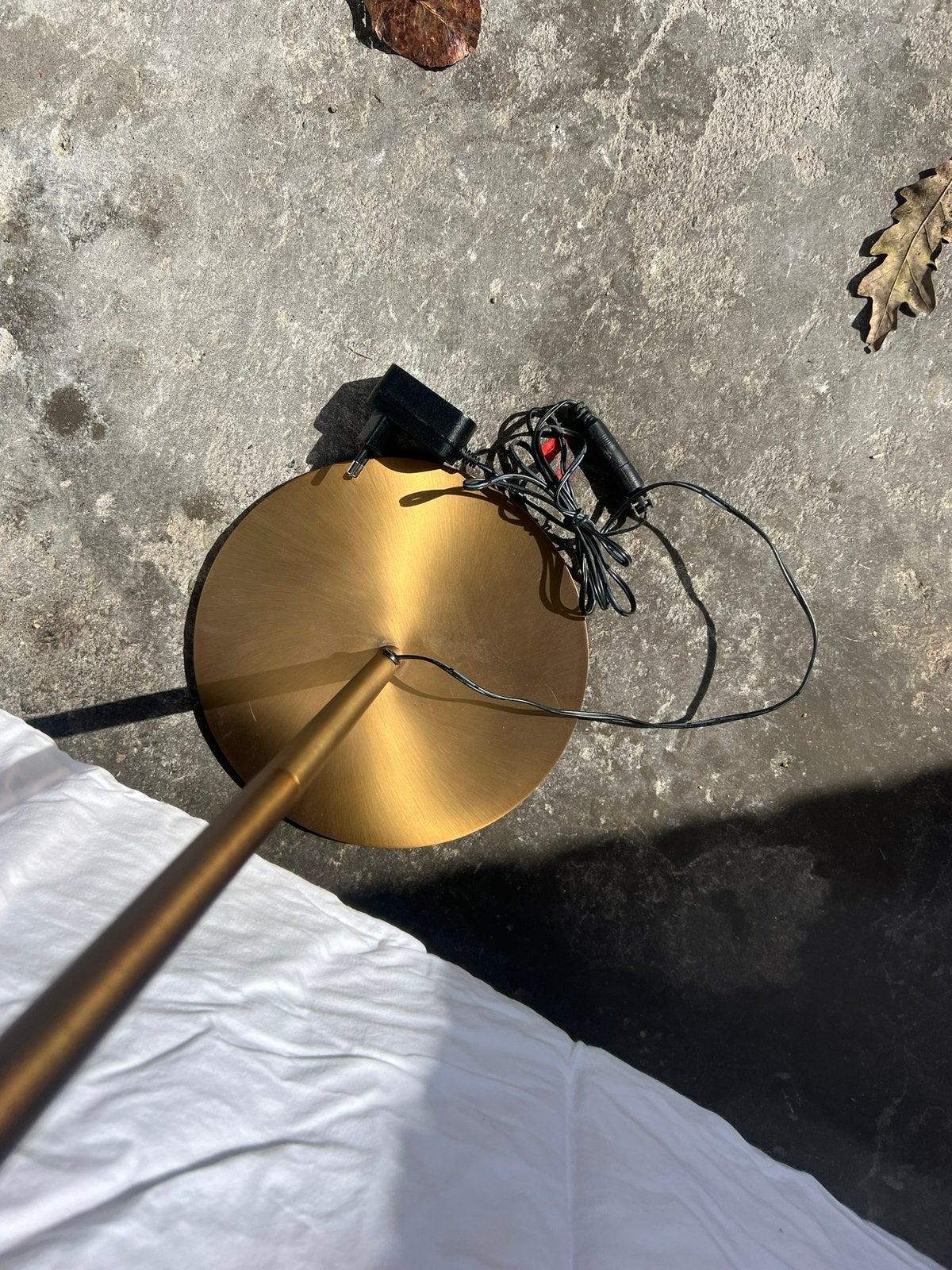 Vloerlamp - leeslamp messing dimbaar, Ophalen, Zo goed als nieuw, 150 tot 200 cm