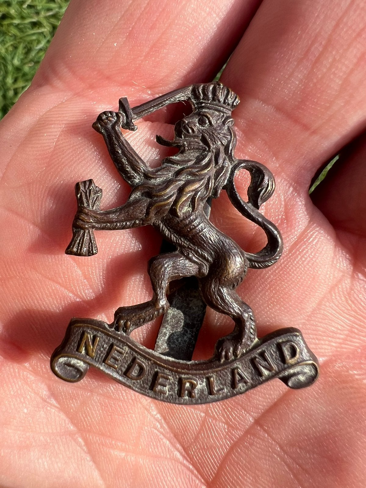 WO2 Brits PIB Prinses Irene Brigade Baret Leeuw embleem pet, Verzenden, Engeland, Embleem of Badge