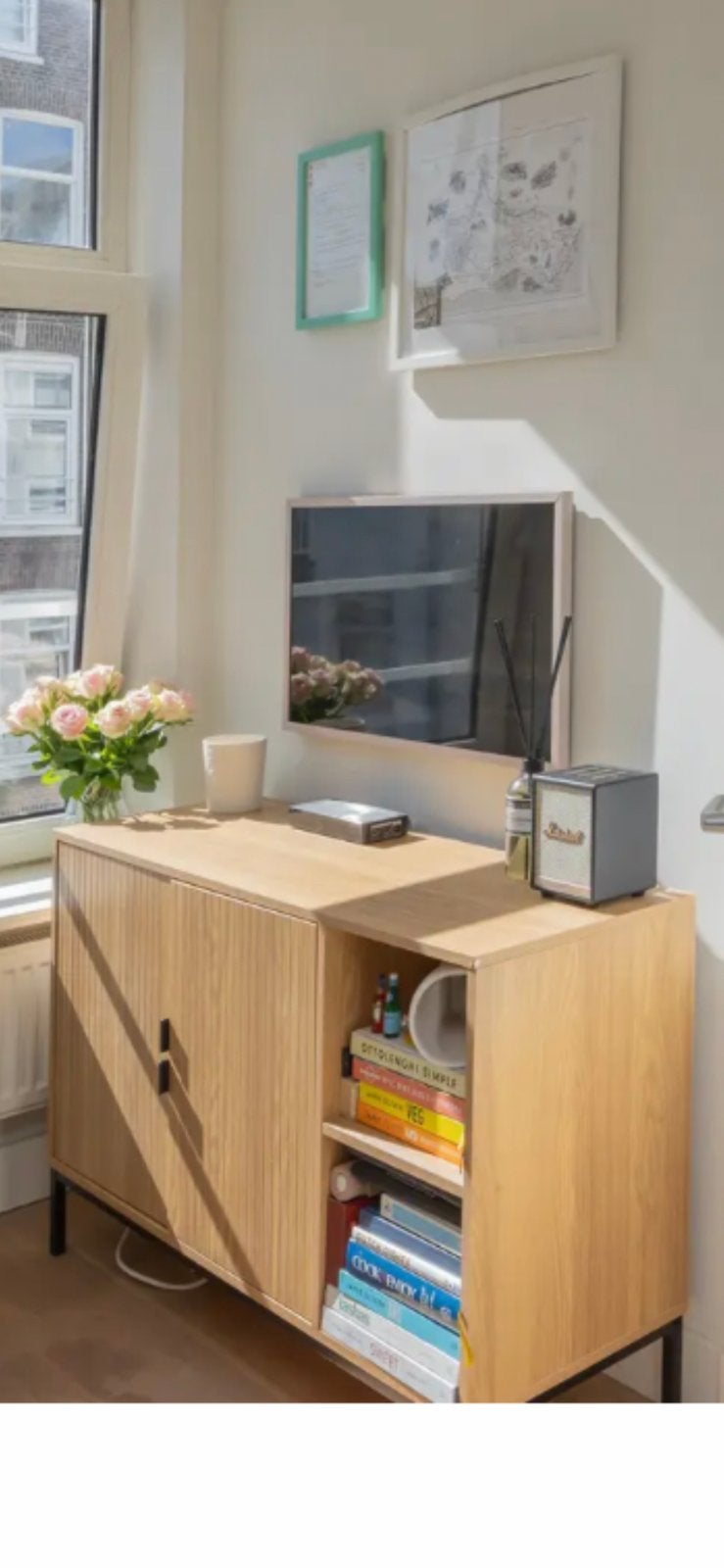 TV unit, Kunststof, Ophalen of Verzenden, Zo goed als nieuw, Minder dan 100 cm