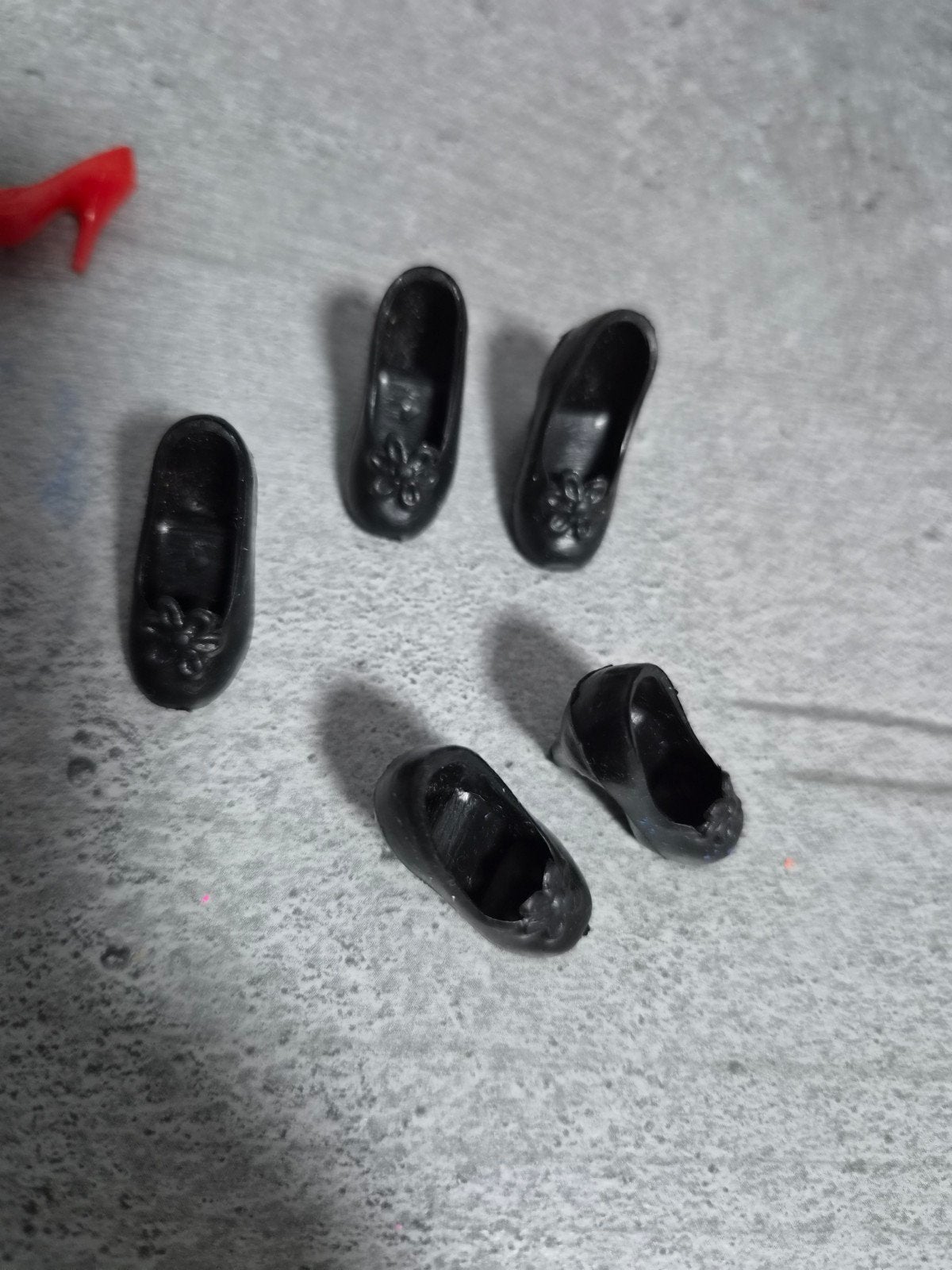 Vintage Barbie schoenen - Zwarte hakken en zachte schoenen, Ophalen of Verzenden, Gebruikt