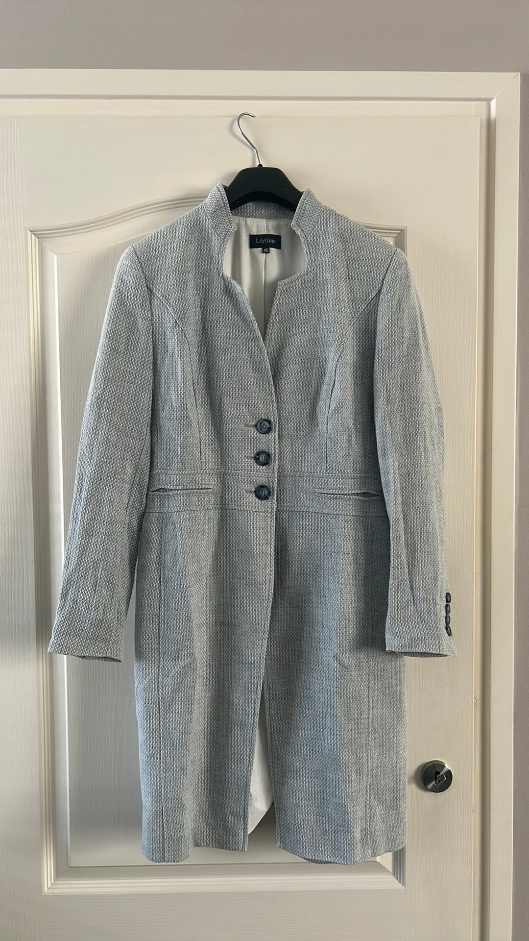 Lilytime mantel, Ophalen of Verzenden, Zo goed als nieuw, Maat 38/40 (M), Blauw