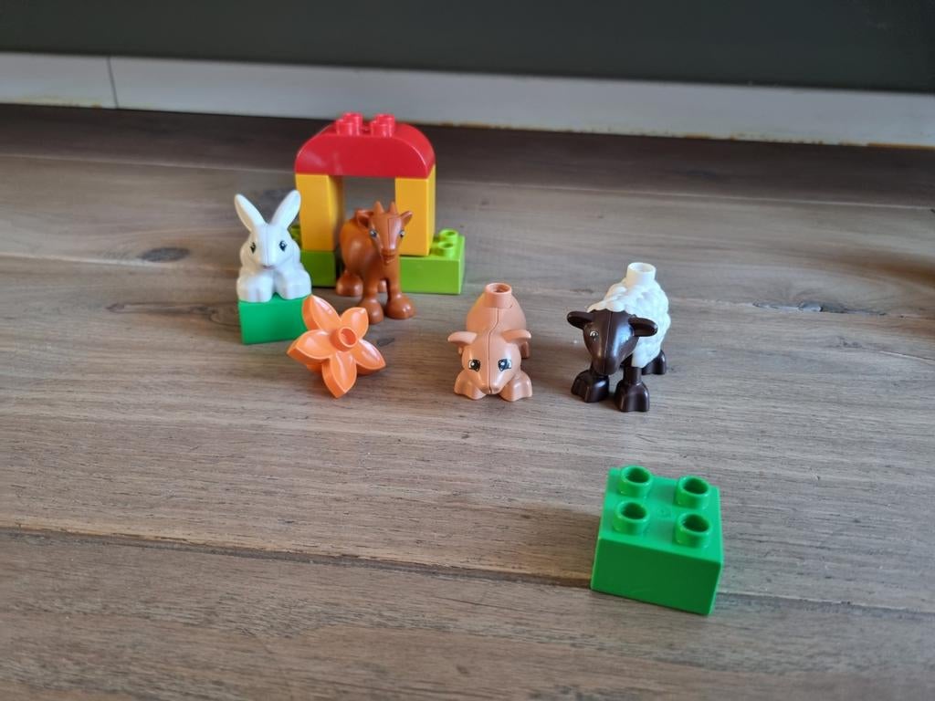 Lego !Duplo boerderijdieren - Konijn, paard, schaap, varken, Inclusief minifiguren, Gebruikt, Overige thema's, Ophalen of Verzenden