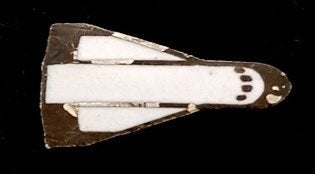 Space Shuttle pin- wit-zwart, Verzamelen, Speldjes, Pins en Buttons, Verzenden, Nieuw, Transport, Speldje of Pin