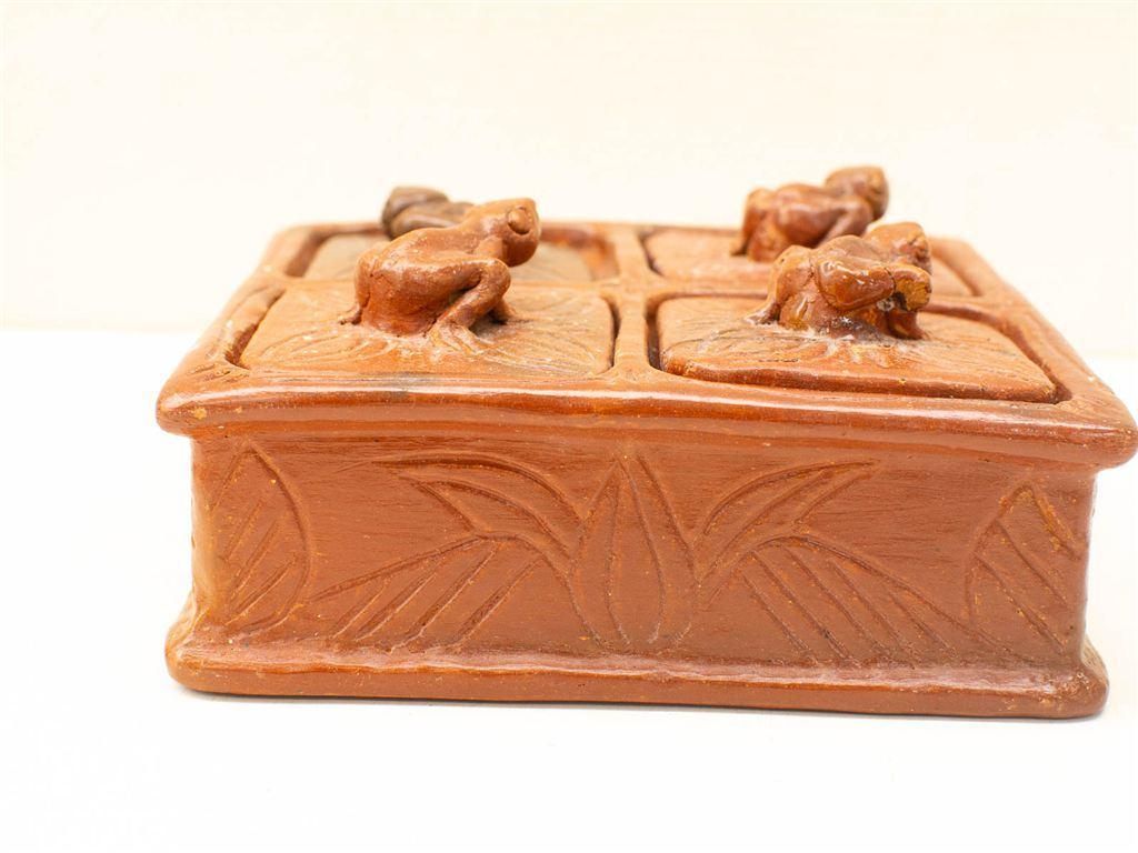 vintage indonesia sasak pottery pot 33109, Gebruikt, Rond, Ophalen of Verzenden, Aardewerk