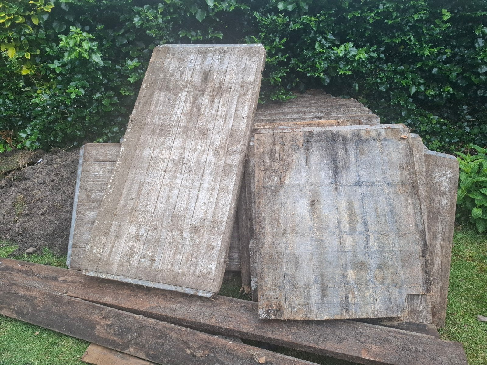 Steenschotten 70x140 cm (14 stuks + 6 halve), Doe-het-zelf en Verbouw, Hout en Planken, Gebruikt, Overige typen, Overige houtsoorten
