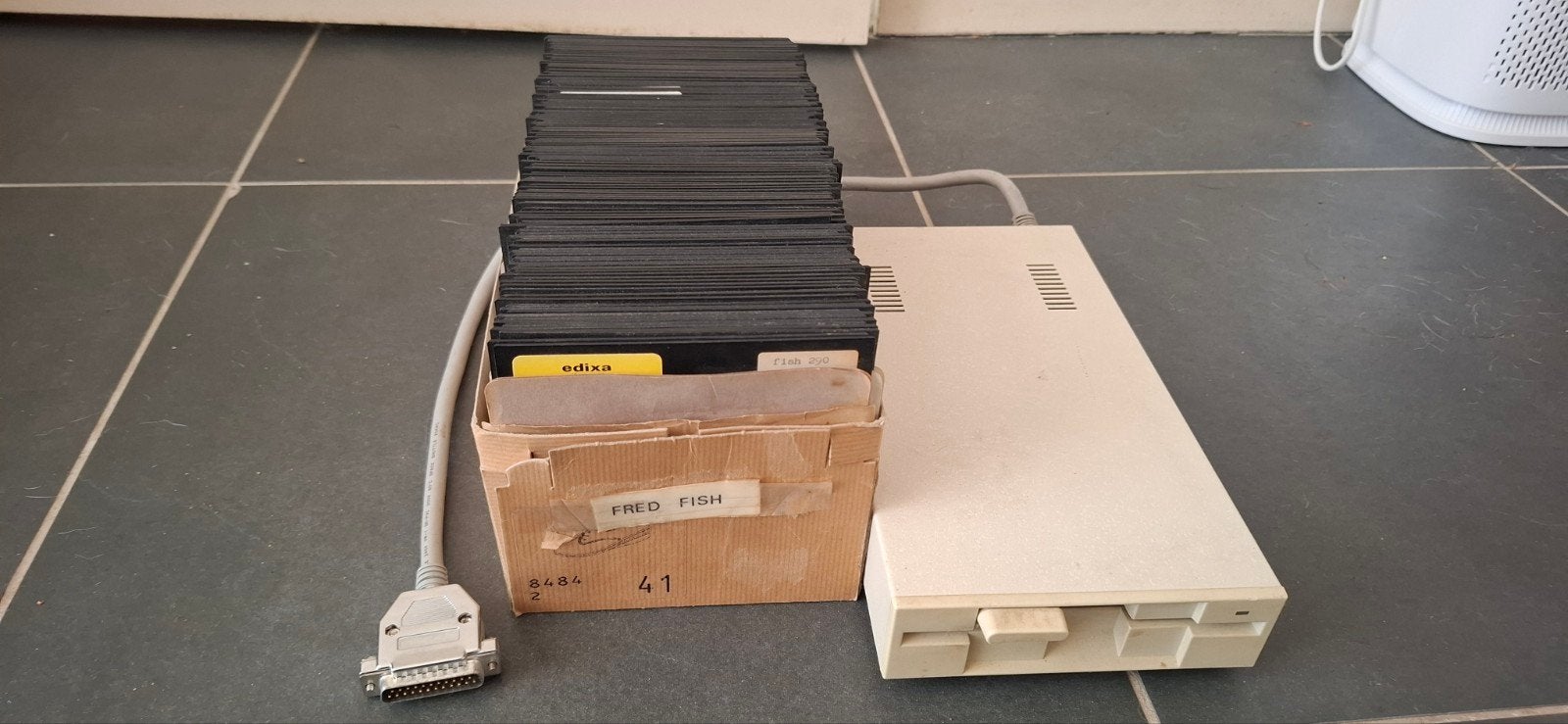 Floppy Drive Commodore Amiga 500 met **FRED FISH Collectie**, Ophalen, Commodore Amiga A500