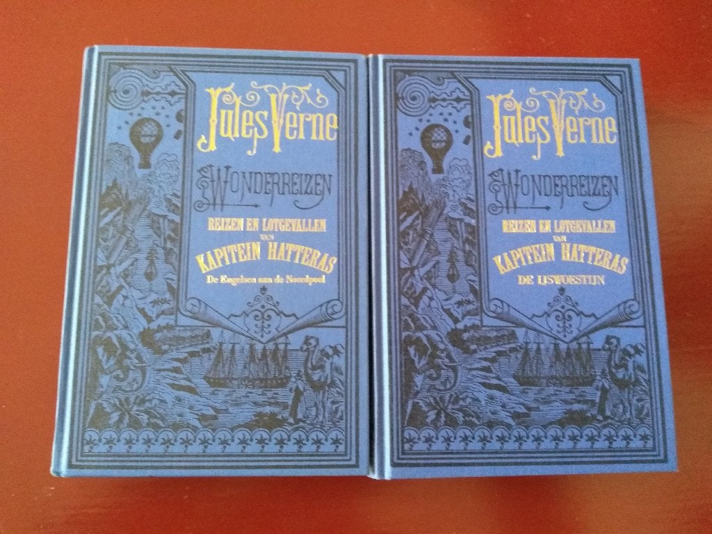 3 Jules Verne's Geïllustreerde Wonderreizen (blauwe bandjes), Boeken, Ophalen of Verzenden, Gelezen, Jules Verne