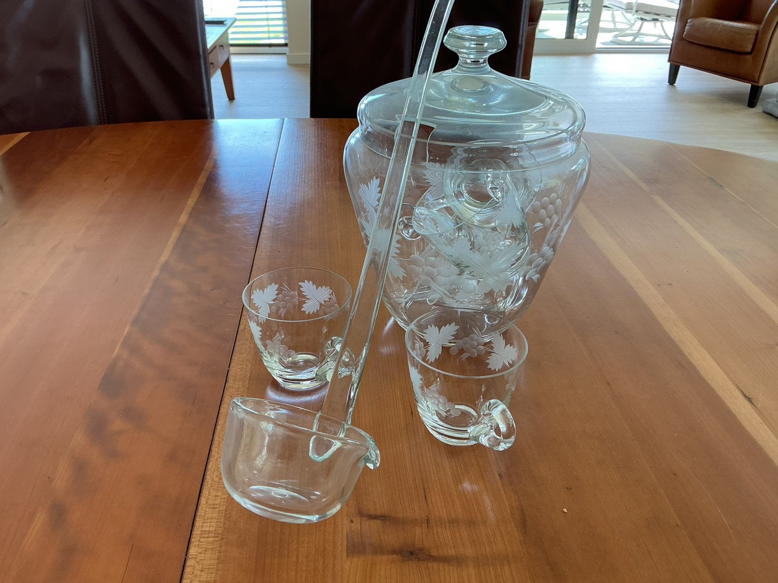 Te koop: kristalgeslepen bowlset., Ophalen, Zo goed als nieuw, Overige typen