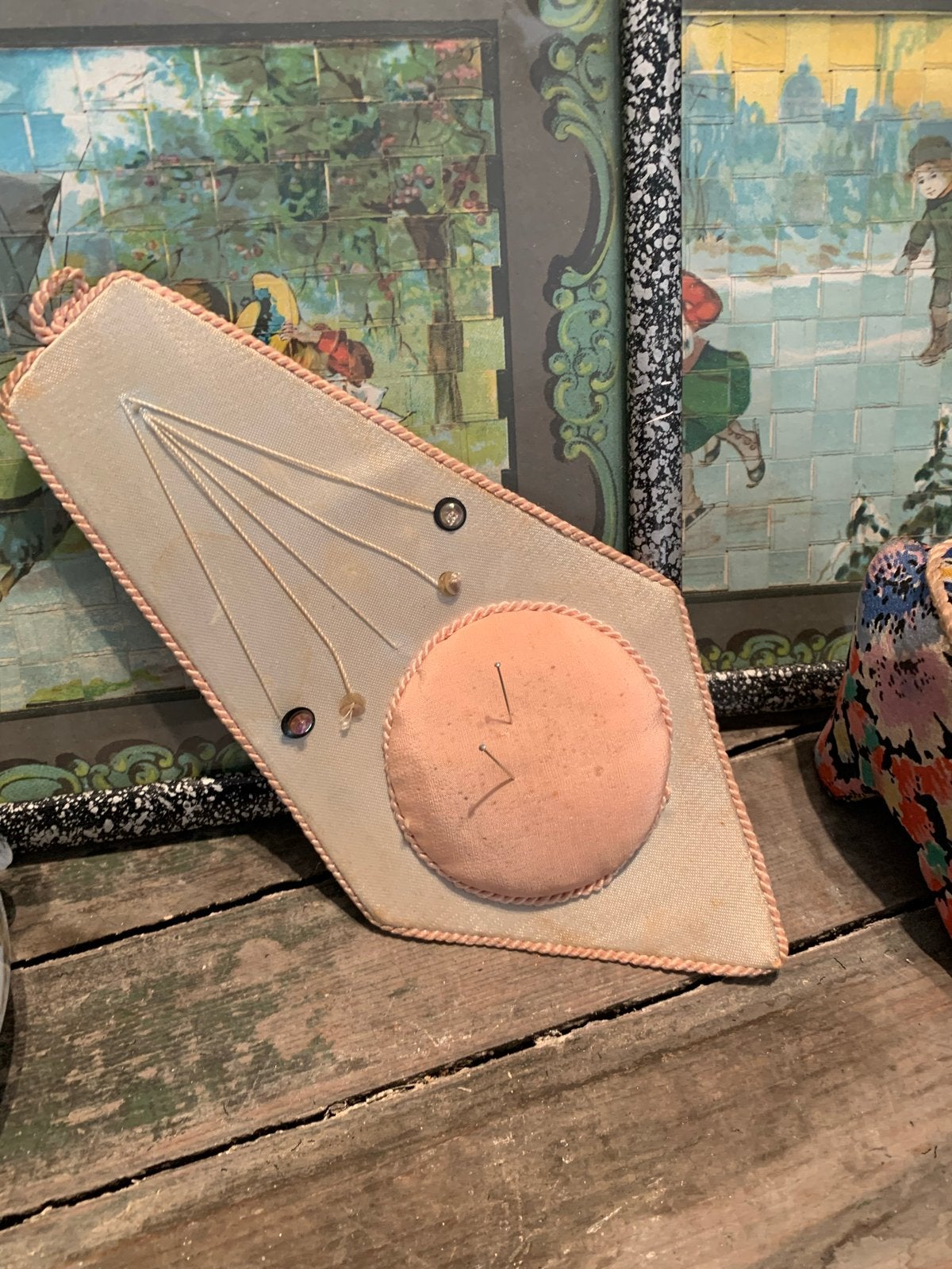 Antiek speldenkussen volkskunst, Antiek en Kunst, Ophalen of Verzenden