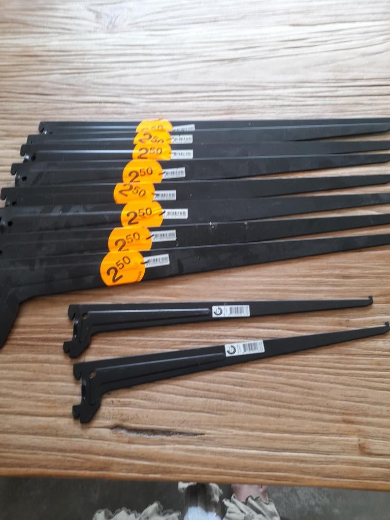 Zwarte plankdragers, 60 cm en 40 cm, Ophalen of Verzenden, Nieuw