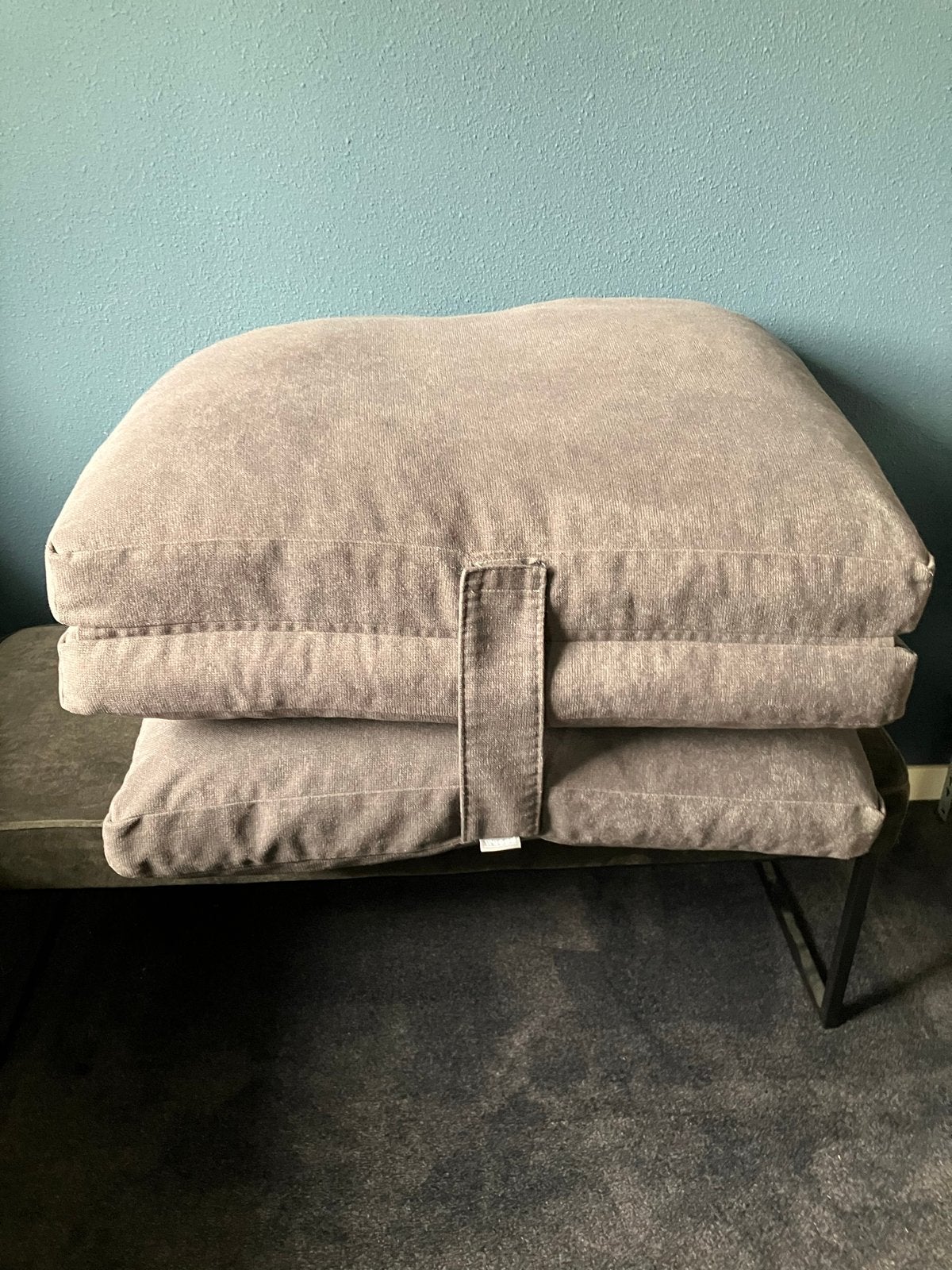 grijs zitkussen/matras van Woood, Huis en Inrichting, Woonaccessoires | Kussens, Zo goed als nieuw, Overige typen, Grijs, Rechthoekig