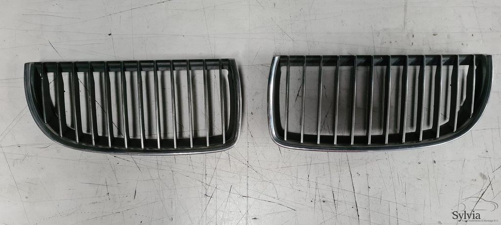Nieren set Grille met chroomraam en chroom strepen BMW 3 ser, Gebruikt, -, -, Ophalen of Verzenden
