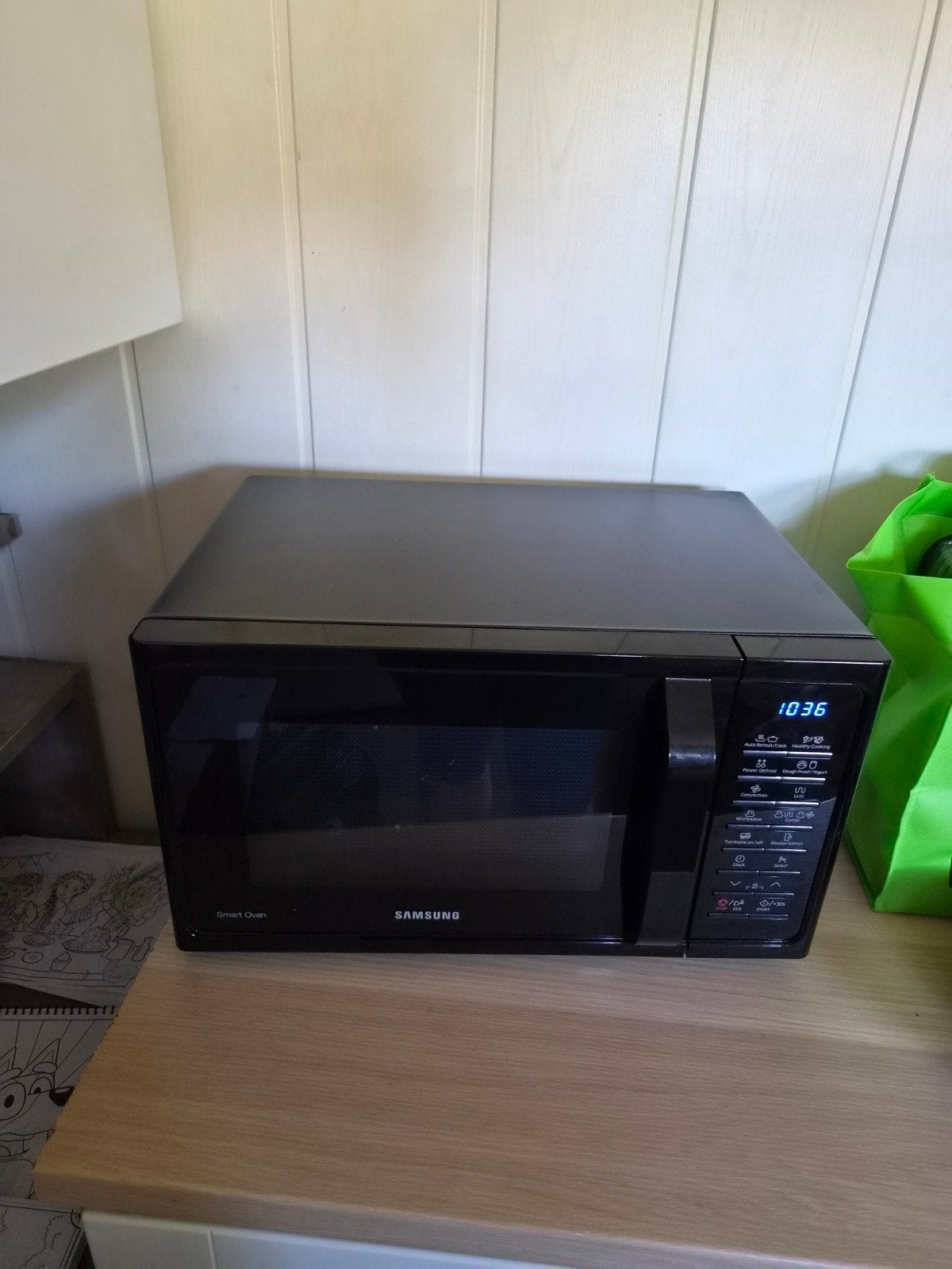 Samsung Smart Oven Combimagnetron - Zwart, Ophalen, Combimagnetron, Zo goed als nieuw, Draaiplateau