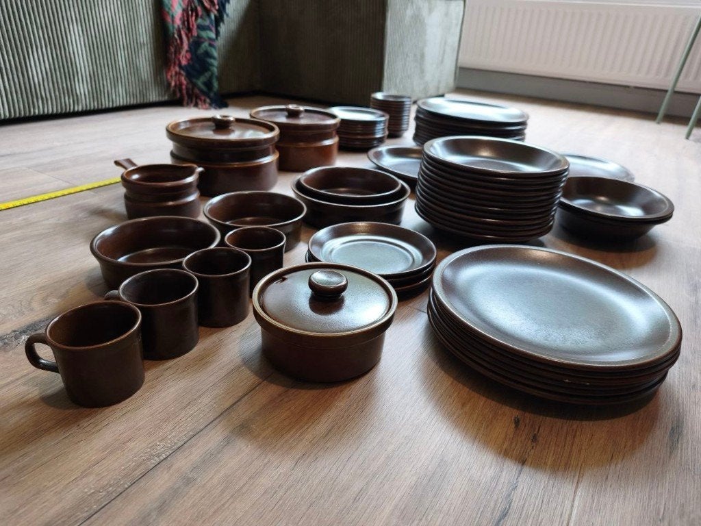 Wedgwood Sterling Brown Oven to Table serviesset (70 stuks), Ophalen, Gebruikt, Keramiek, Overige typen