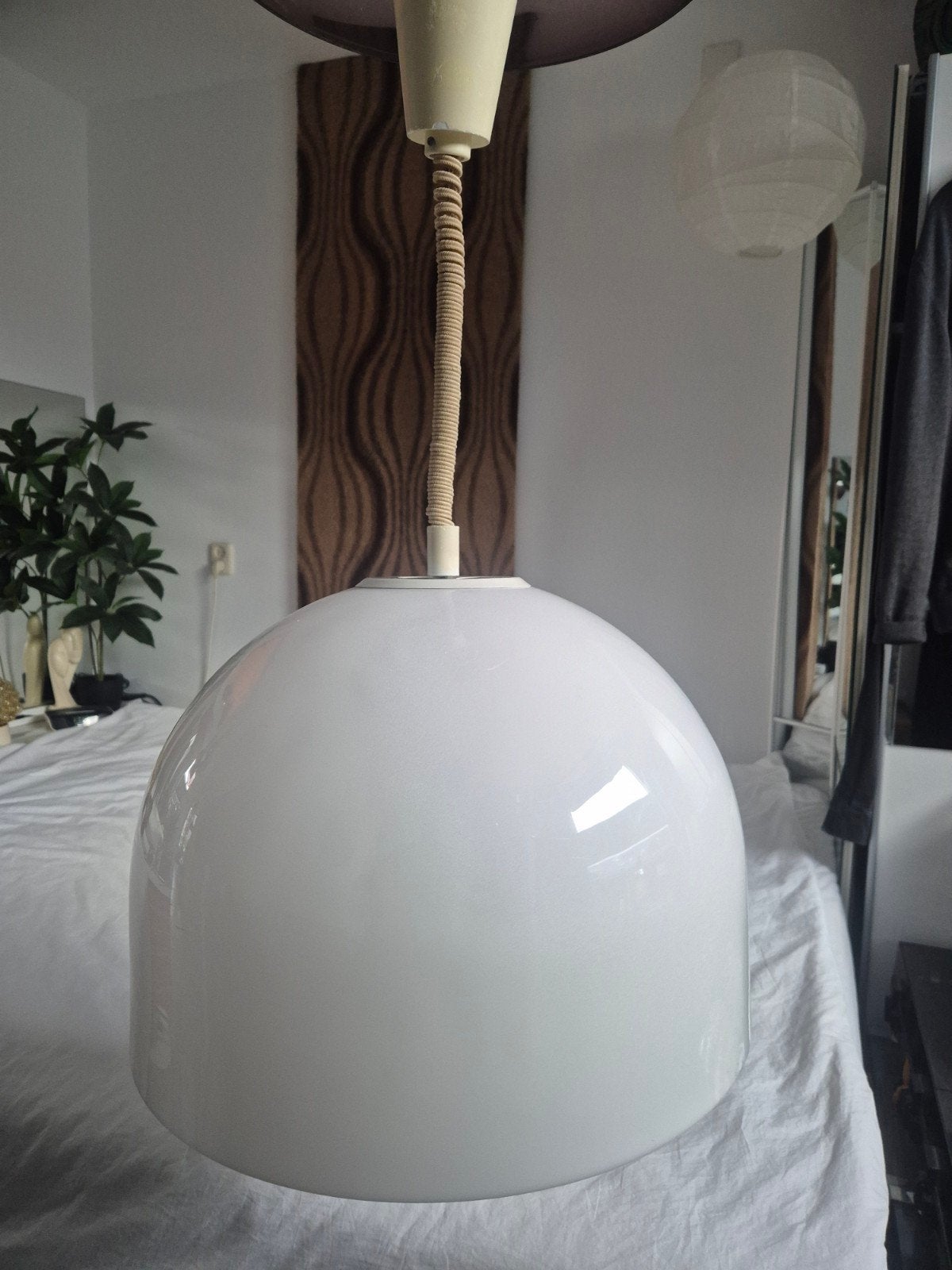 SPACE AGE MUSHROOM HANGLAMP, Kunststof, Gebruikt, Hanglamp, E27 (groot)
