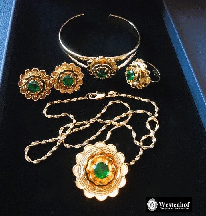 Sieraden set compleet - ketting + armband + oorbellen + ring