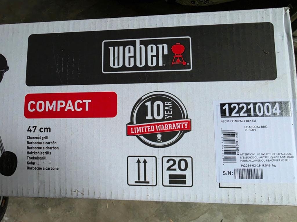 Weber Compact Kettle 47cm Nieuw, Ophalen of Verzenden, Nieuw, Weber