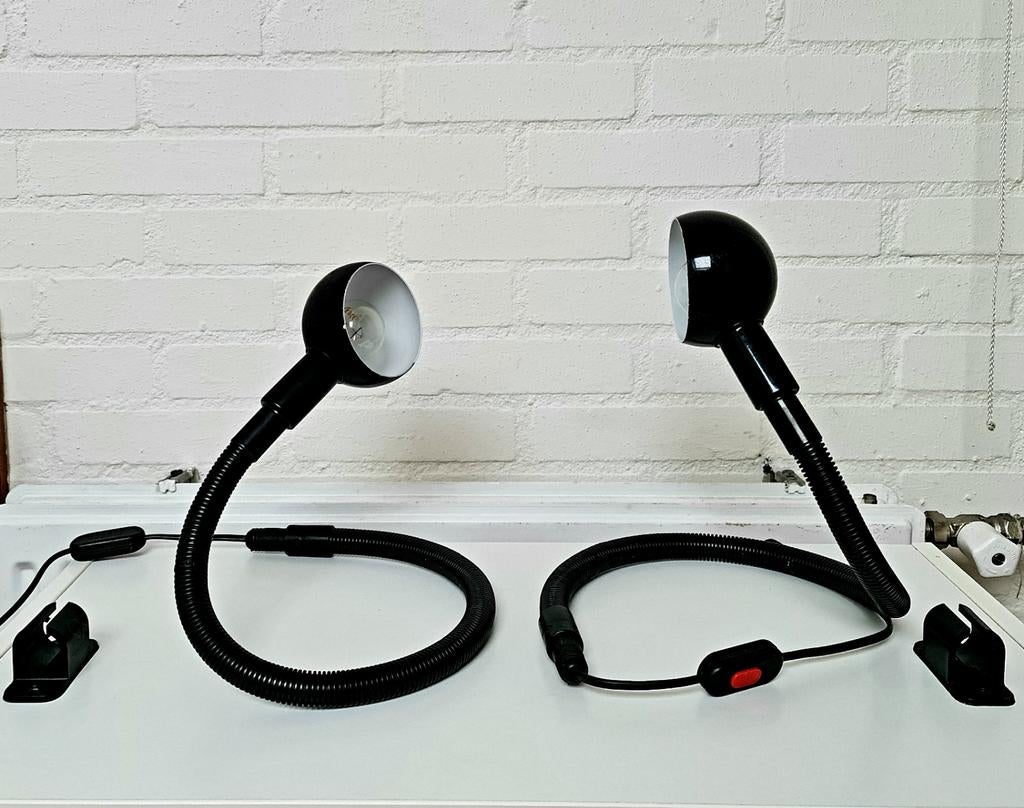 Isao Hosoe Serpent lampen set zwart + 1 bruine Hebi Valenti, Ophalen, Gebruikt, 50 tot 75 cm, Modern vintage interieur design