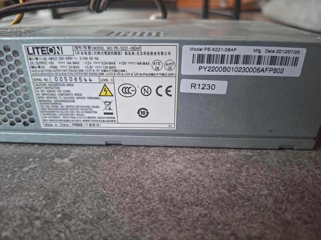 Pc voeding LiteOn PE-5221-08AF, Ophalen of Verzenden, Gebruikt
