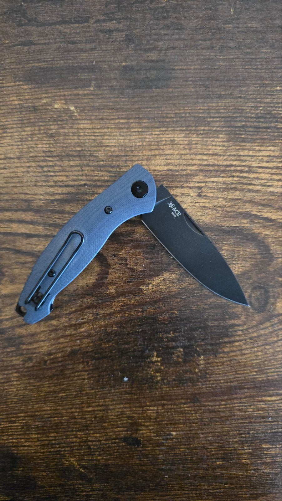 GiantMouse ACE Farley Dusk Blue slipjoint, Ophalen of Verzenden, Zo goed als nieuw