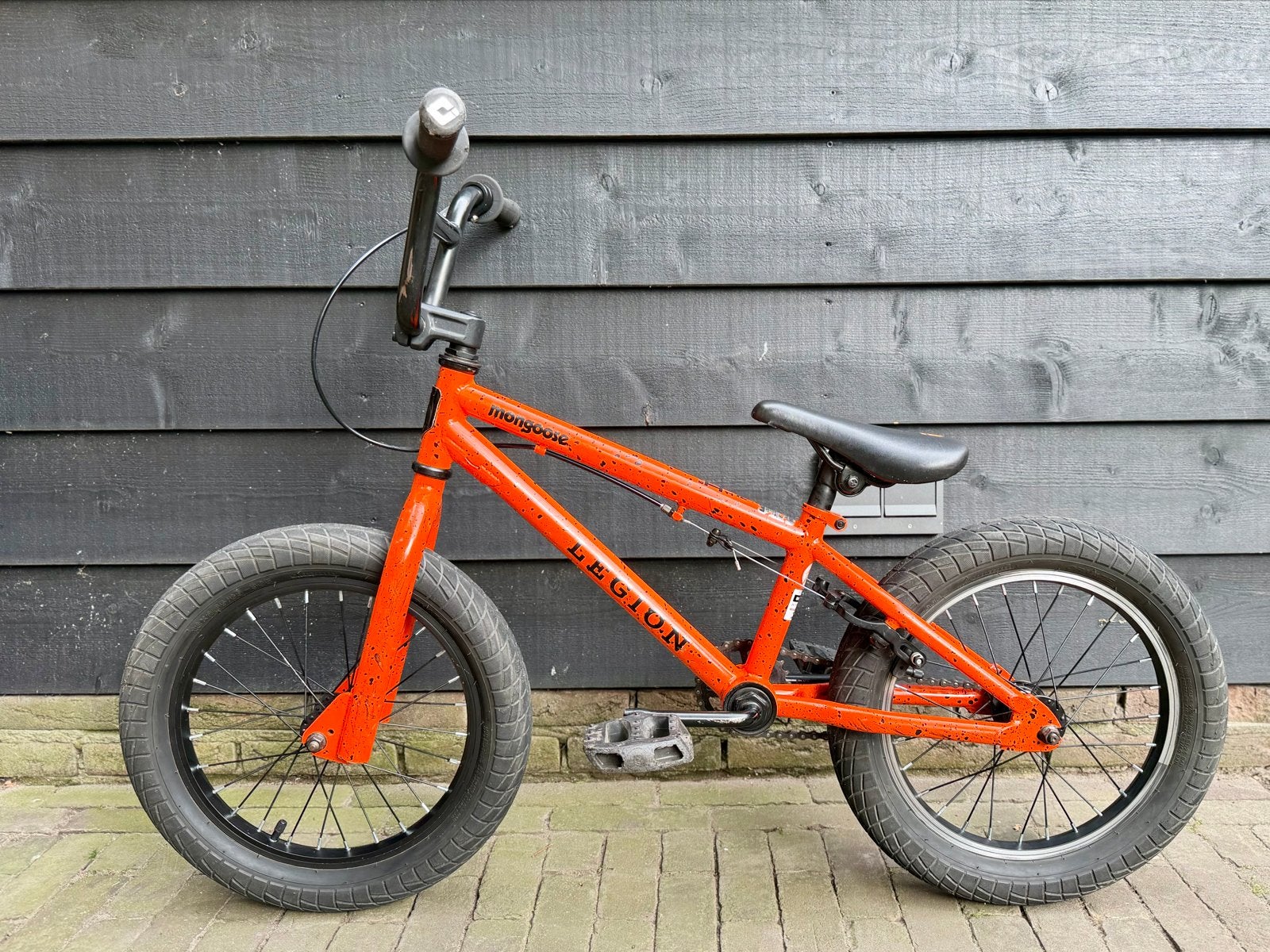 Mongoose Legion L16 BMX Fiets - Oranje, Ophalen, Staal, Velgrem, 16 tot 20 inch