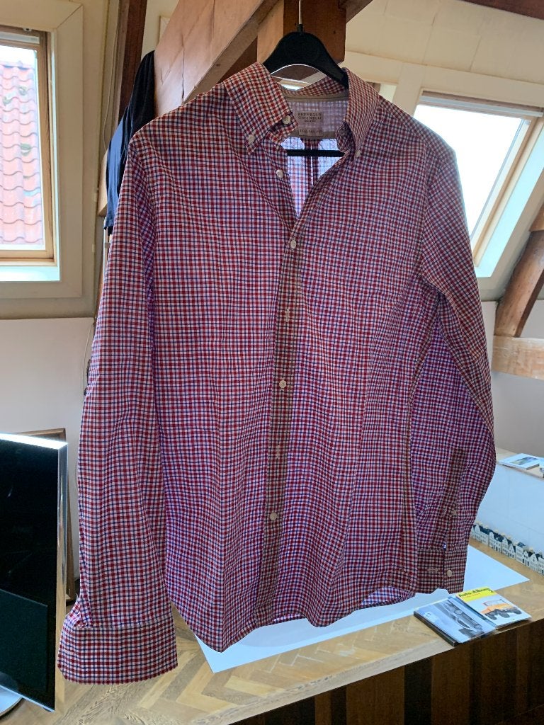 Overhemd Brunello Cucinelli, maat S nieuw, Meerkleurig, Zo goed als nieuw, Halswijdte 41/42 (L), Brunello Cucinelli