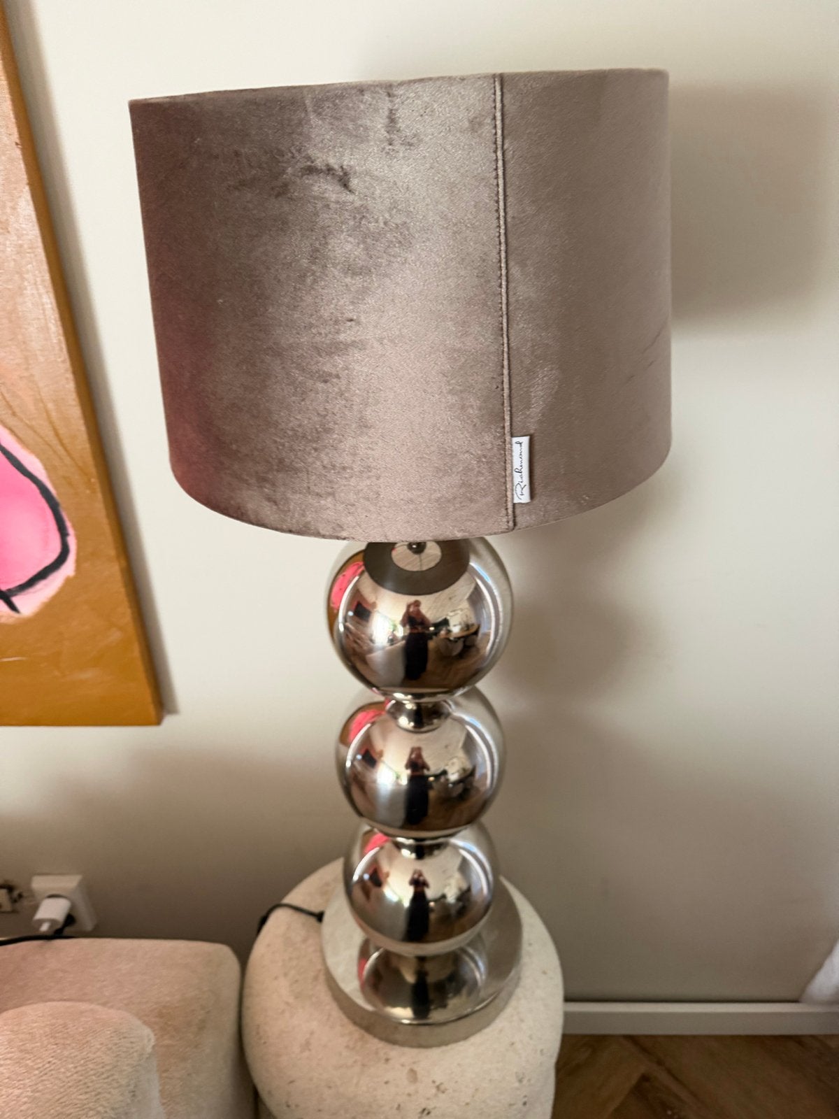 Richmond staanlamp taupe z.g.a.n., Ophalen of Verzenden, Zo goed als nieuw, Metaal, 100 tot 150 cm