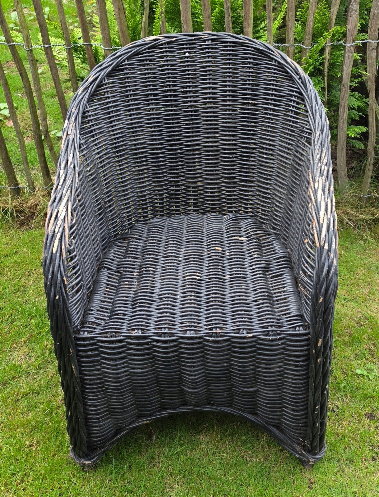 Gratis! 4 rieten fauteuils, Ophalen, Gebruikt, Rotan