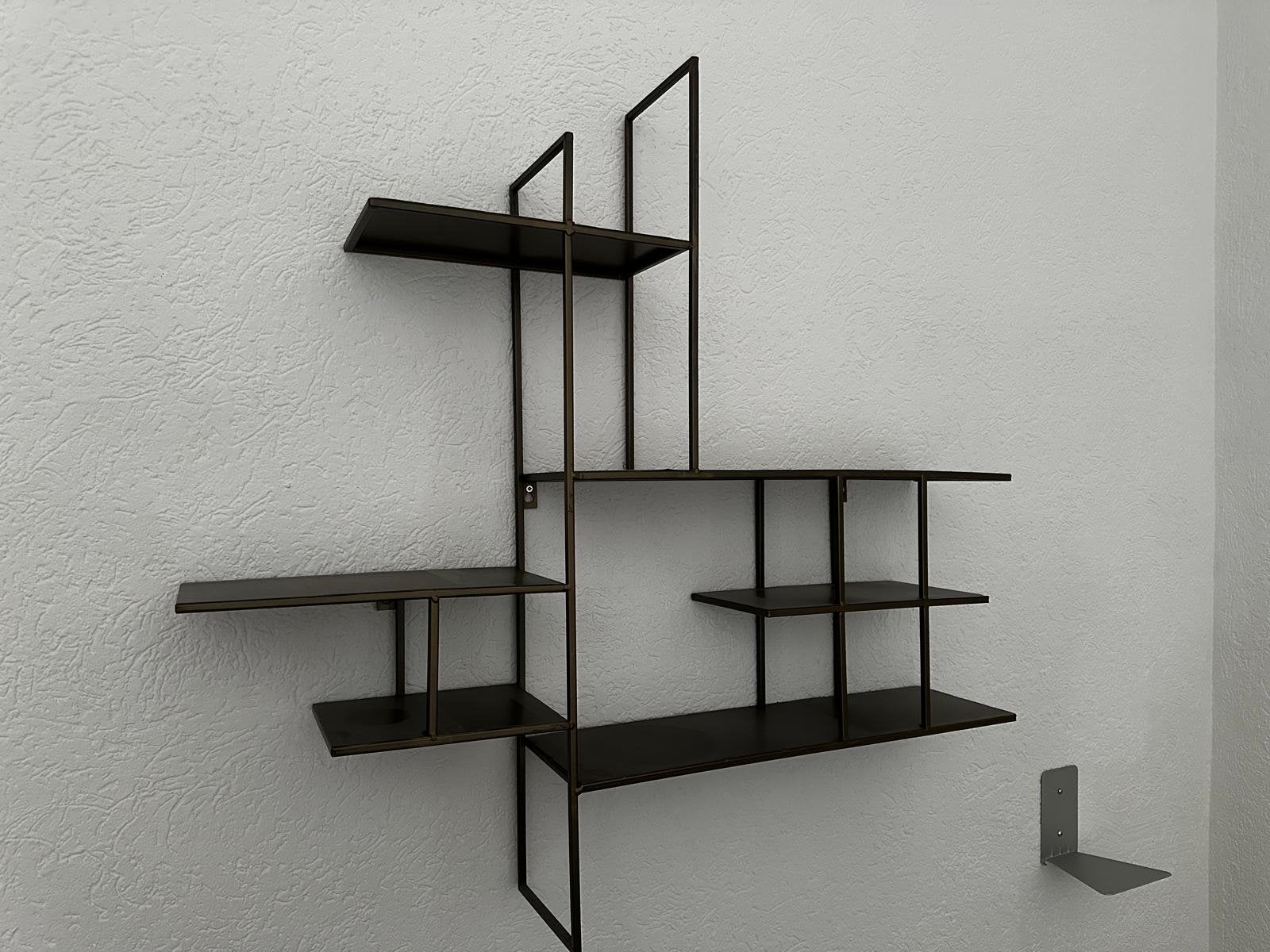Design Wandrek Metaal - Donkerbrons/Zwart - 92x90x17 cm, Ophalen, Zo goed als nieuw