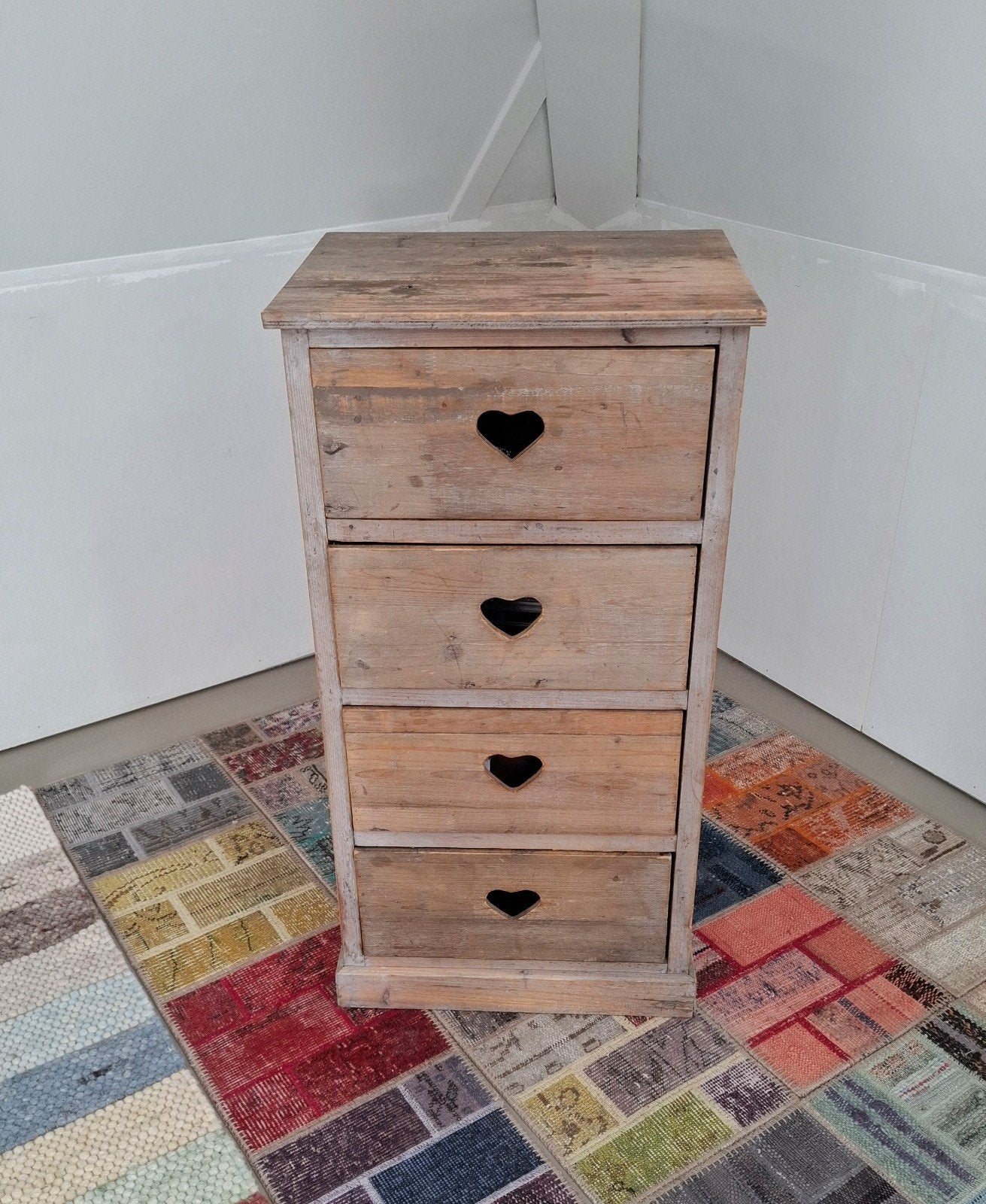 Mooi houten ladekastje, Ophalen, Minder dan 50 cm, Gebruikt, 3 of 4 laden