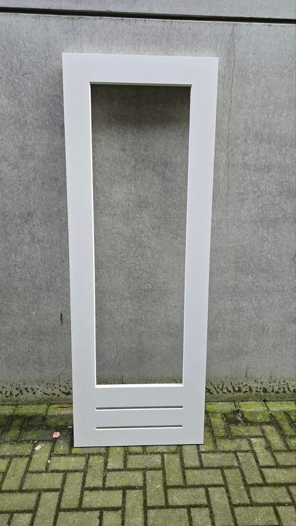 Hardhouten deur zonder glas 75.5 x 2100 borstwering 37 cm, Nieuw, Ophalen of Verzenden, 200 tot 215 cm, Glas