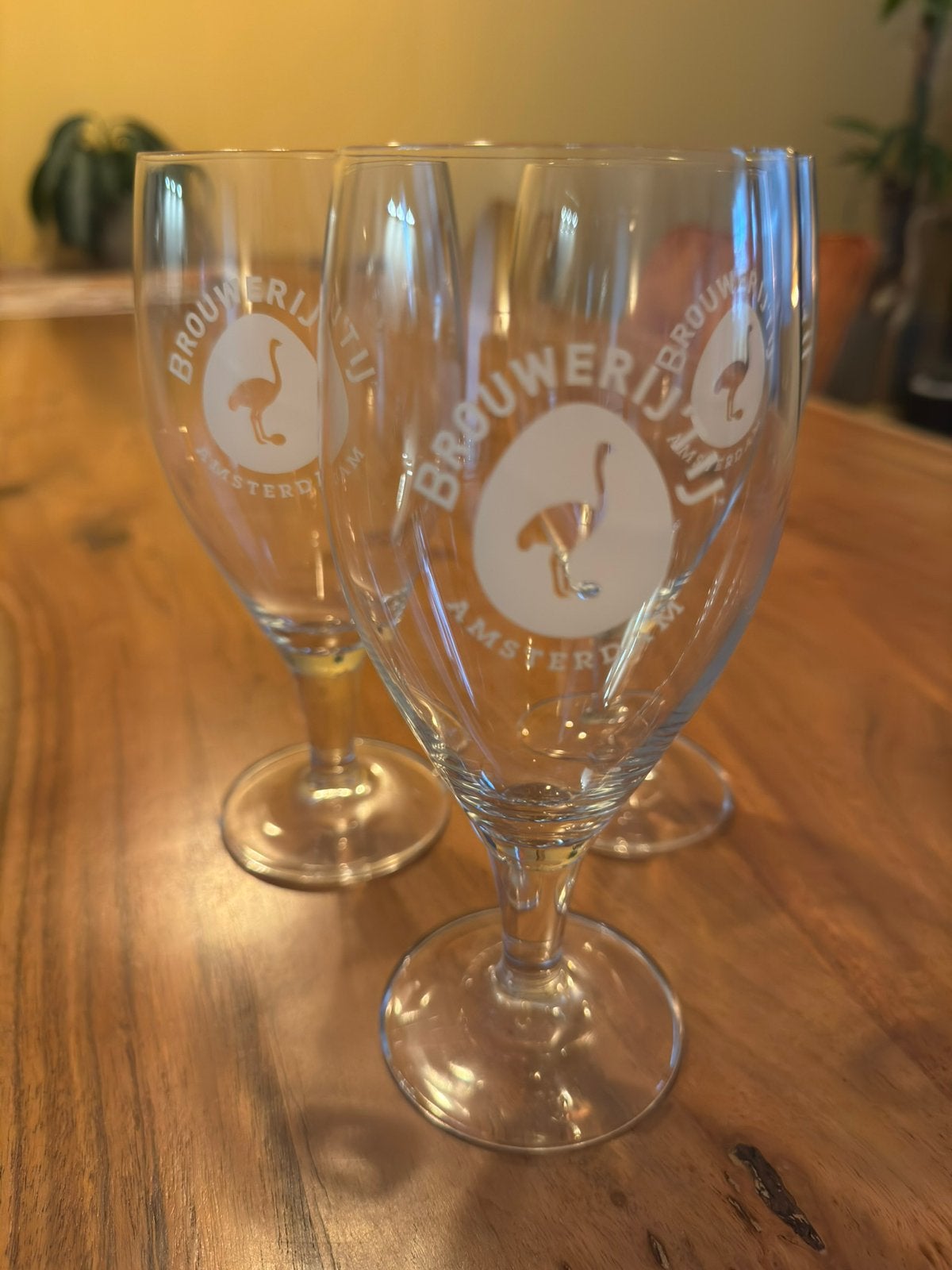 Bierglazen brouwerij t ij en palm, Ophalen, Zo goed als nieuw, Bierglas