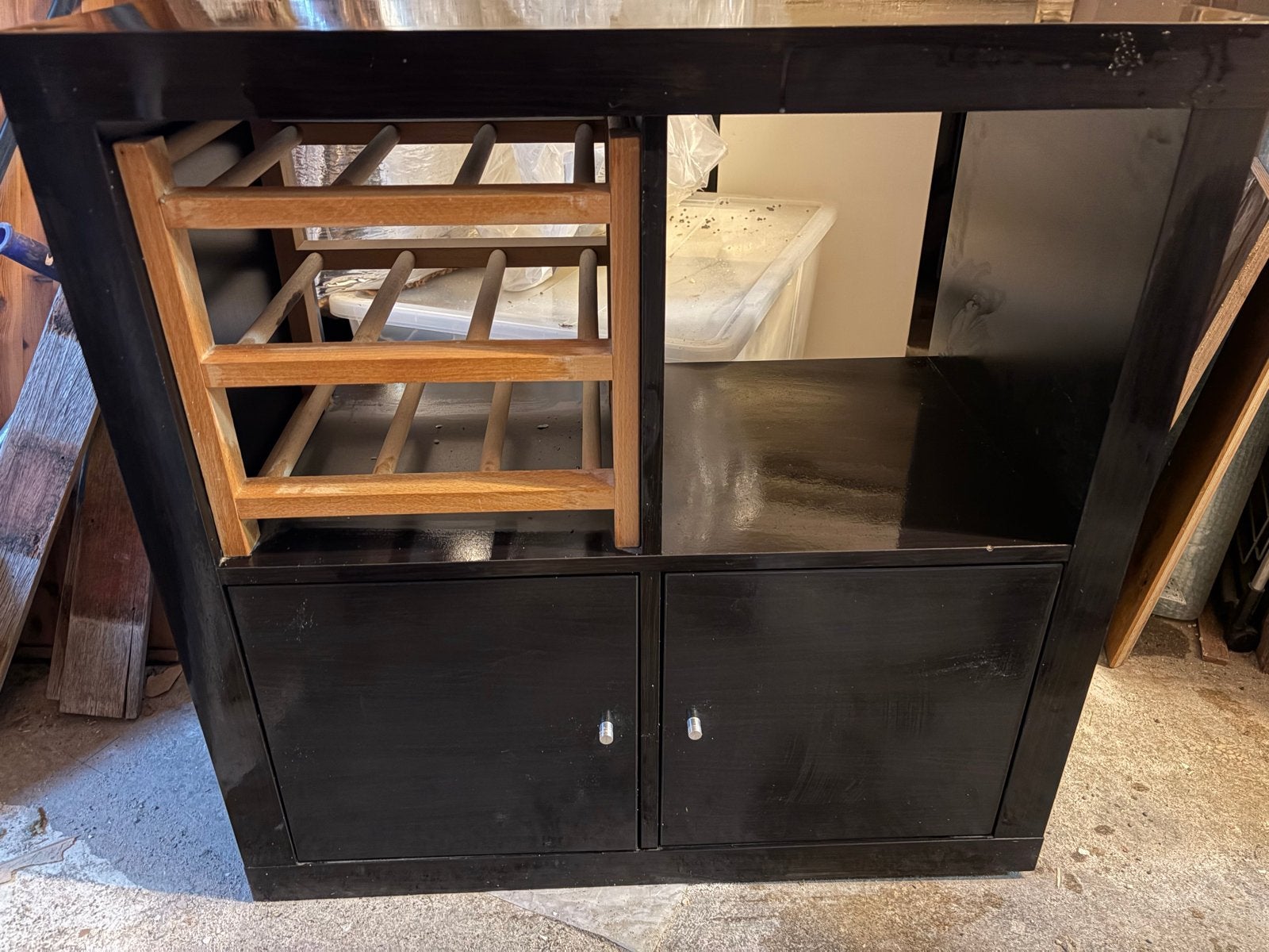 IKEA open kast met wijnrek en opbergruimte, Ophalen, Zo goed als nieuw