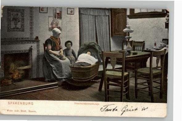 Spakenburg Visschersbinnenhuisje Foto Adr. Boer vóór 1906