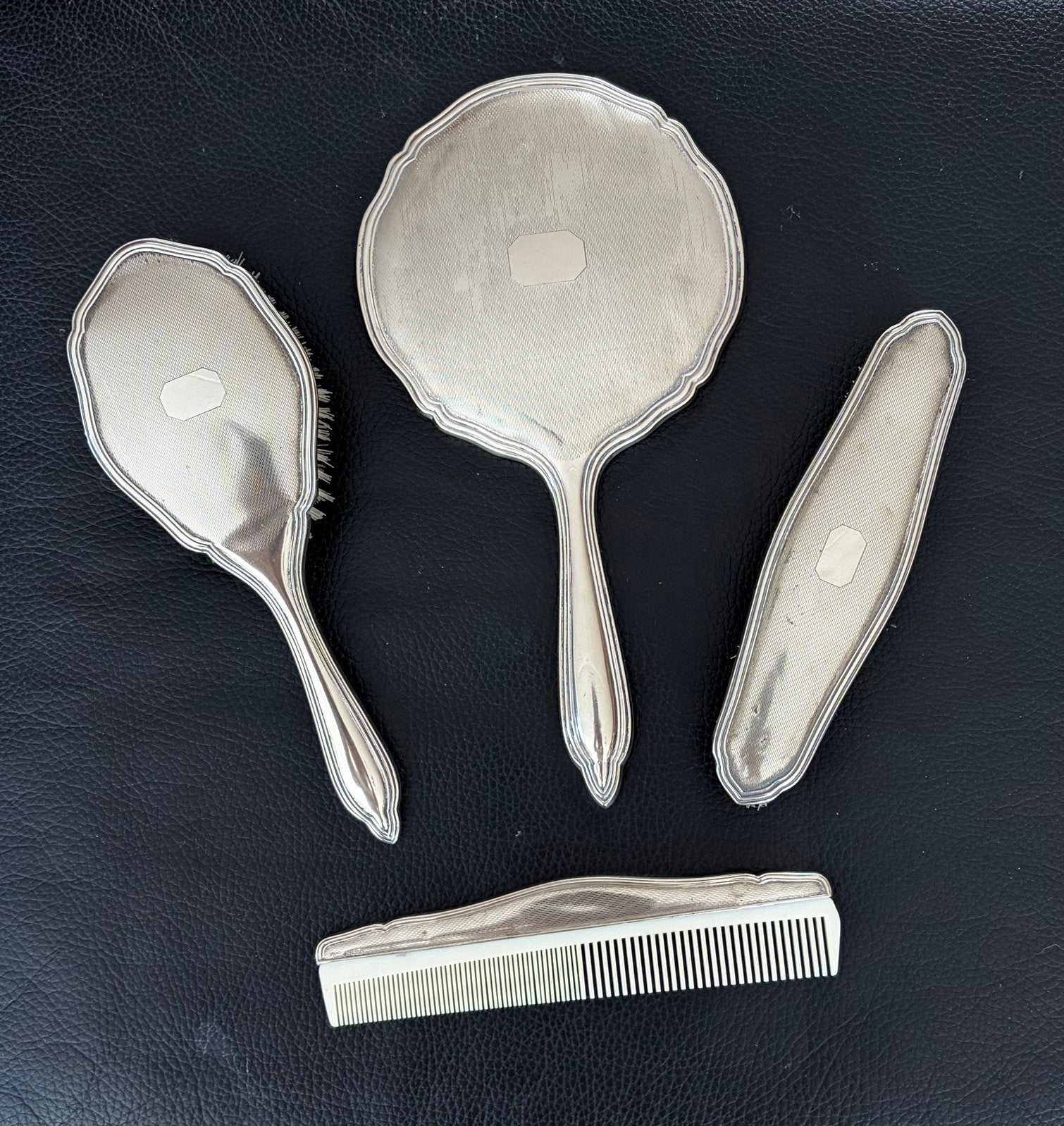 Prachtige Antieke Art Deco Kapset (4-delig) – Alpaca Zilver, Ophalen of Verzenden, Zilver