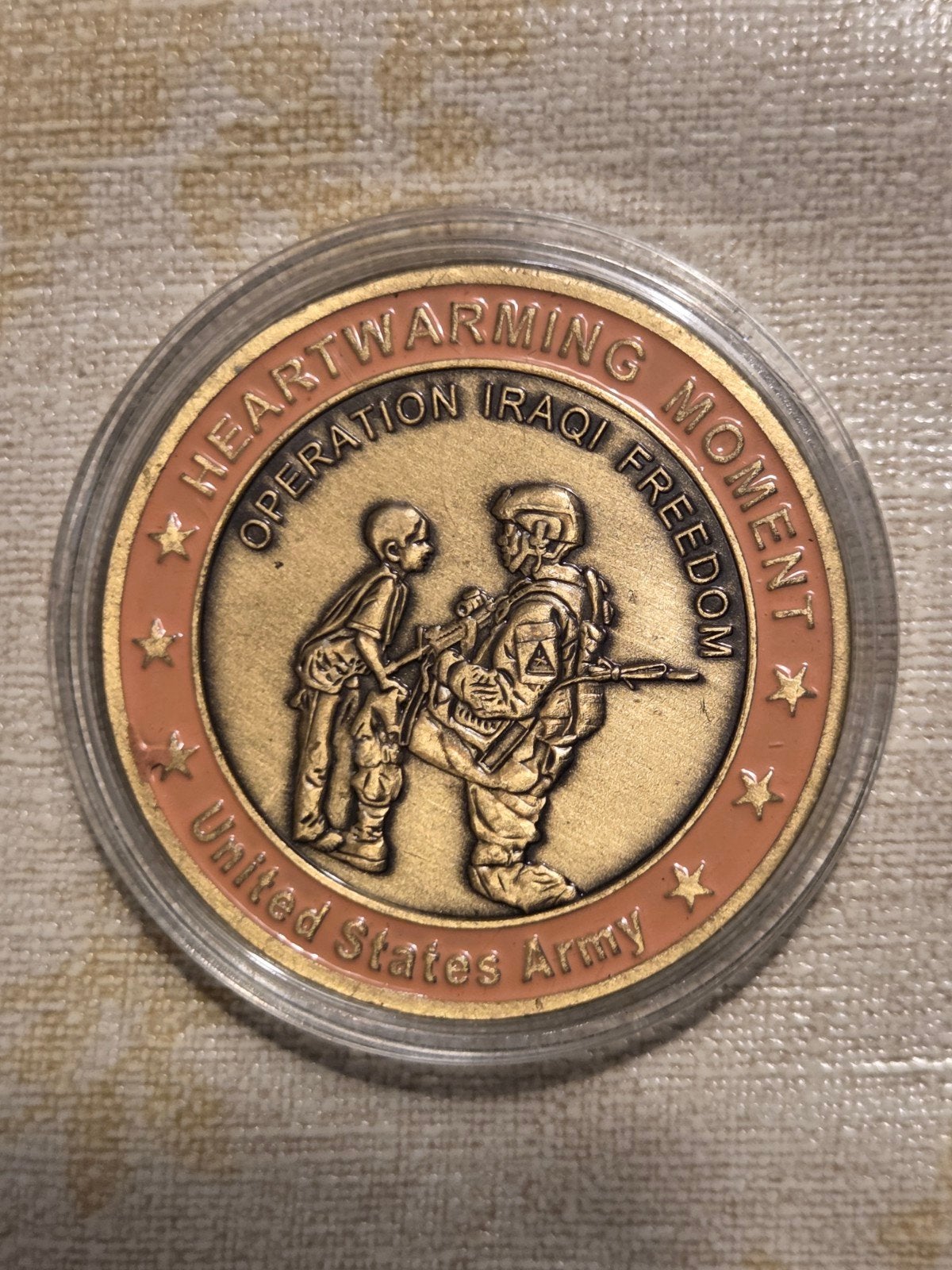 St. George & Operation Iraqi Freedom Herdenkingsmunt, Ophalen of Verzenden, Overige materialen