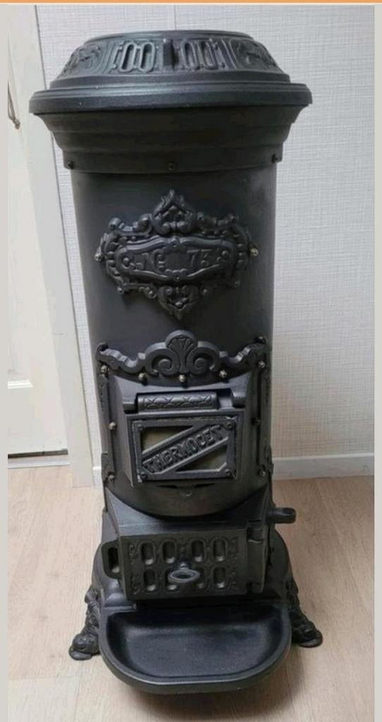 Prachtige sfeervolle retro / vintage potkachel., Huis en Inrichting, Kachels, Gebruikt, Gas, Ophalen of Verzenden, Vrijstaand
